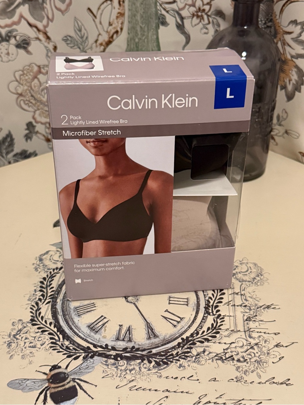 Calvin Klein Microfiber Stretch 2-Pack Bras - Black & Nude - Picture 7 of 7